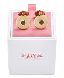 Brown & Neutral Enamel Bullseye Cufflinks