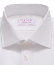 White Tailored Fit Double Cuff Royal Oxford Formal Shirt