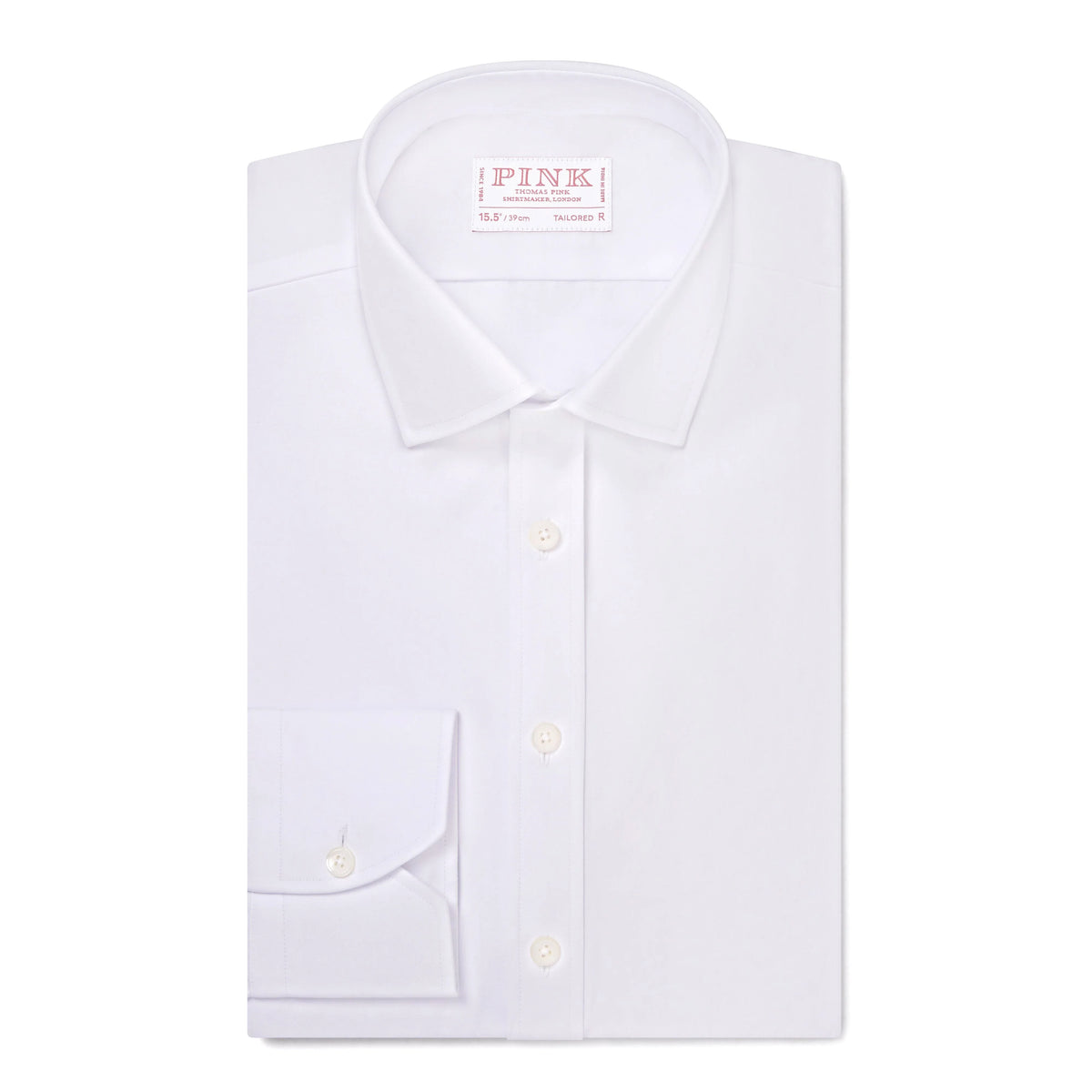 White Tailored Fit Poplin Formal Shirt