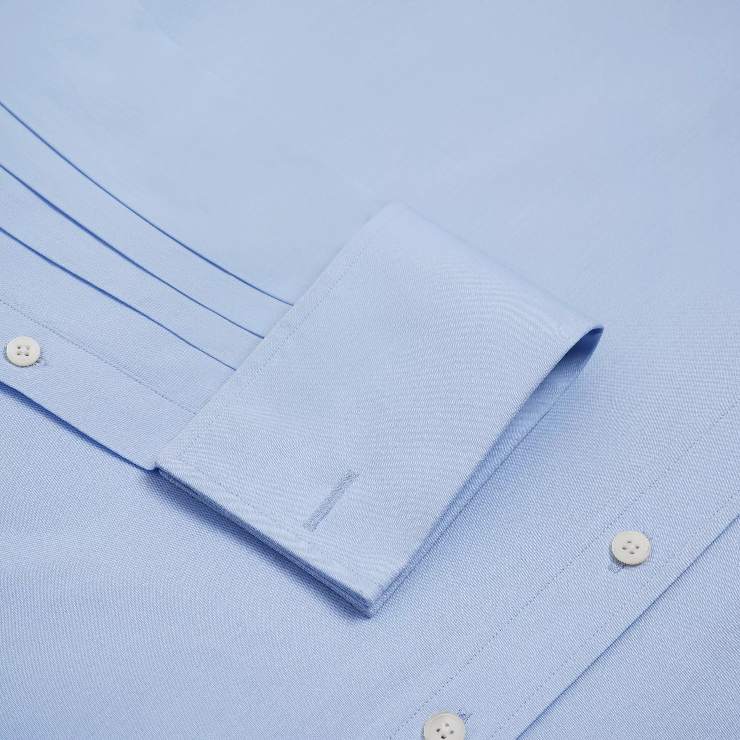 Pale Blue Classic Fit Double Cuff Poplin Formal Shirt