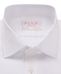 White Classic Fit Solid Cotton Formal Shirt