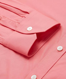 Coral Pink Tailored Fit Superior Solid Plain Formal Shirt