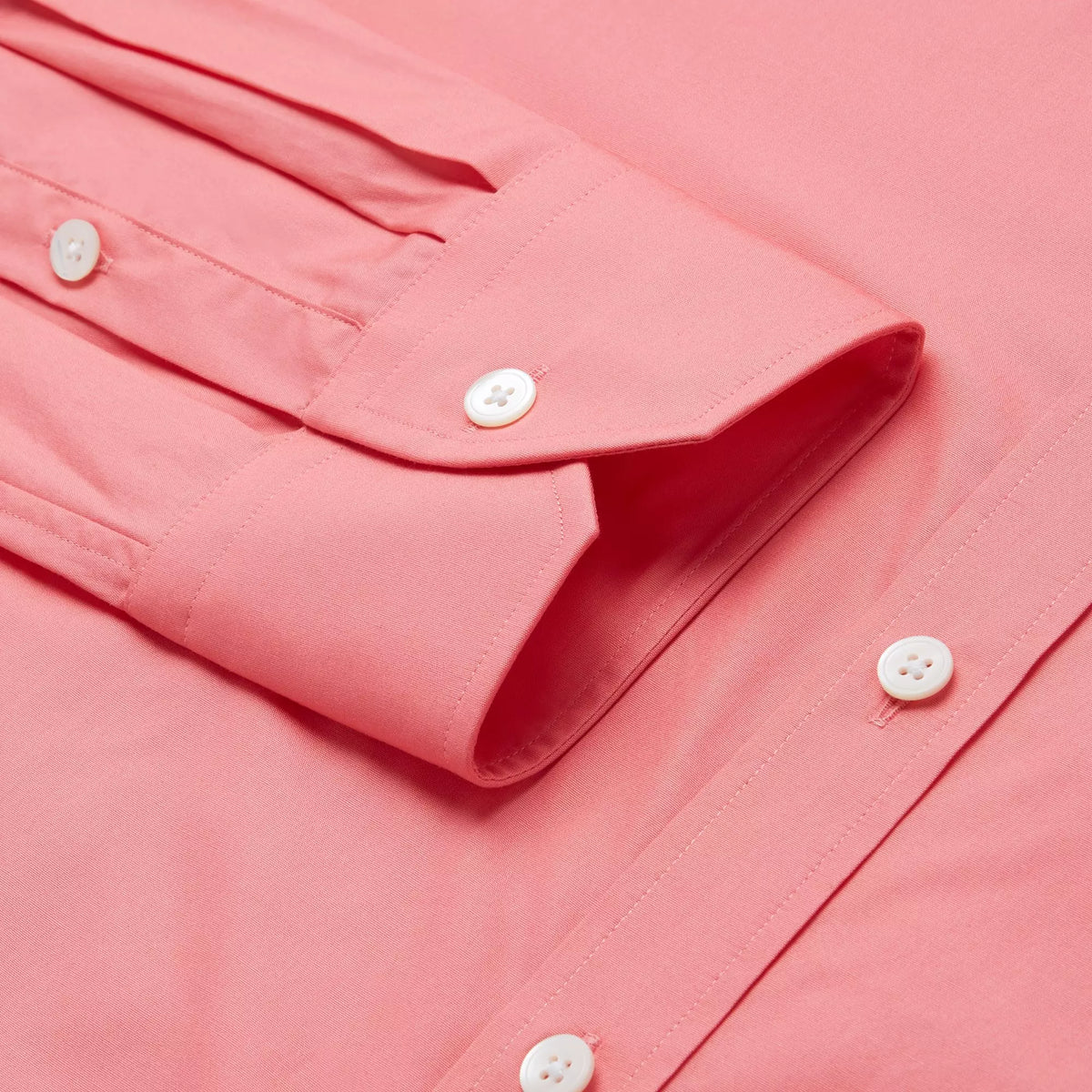 Coral Pink Tailored Fit Superior Solid Plain Formal Shirt