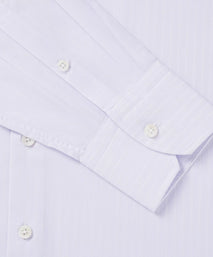 Lilac & White Tailored Fit Poplin Stripe Formal Shirt