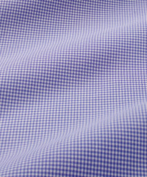 Blue & White Tailored Fit Micro Gingham Check Formal Shirt