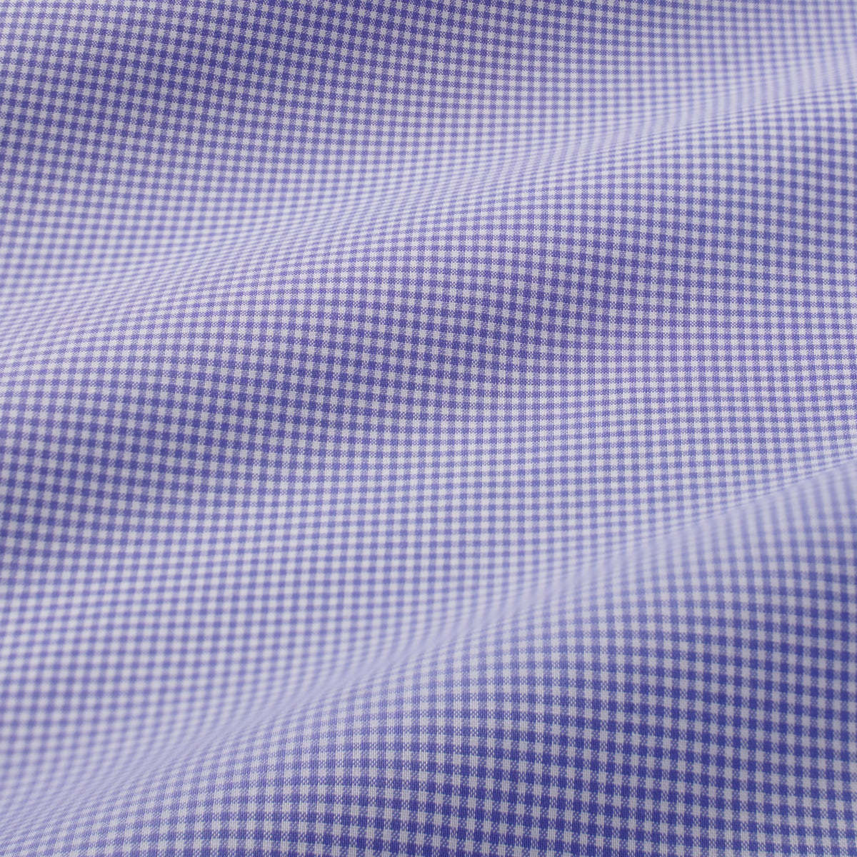 Blue & White Tailored Fit Micro Gingham Check Formal Shirt
