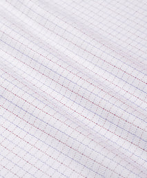 White & Multi Classic Fit Double Cuff Herringbone Check Formal Shirt