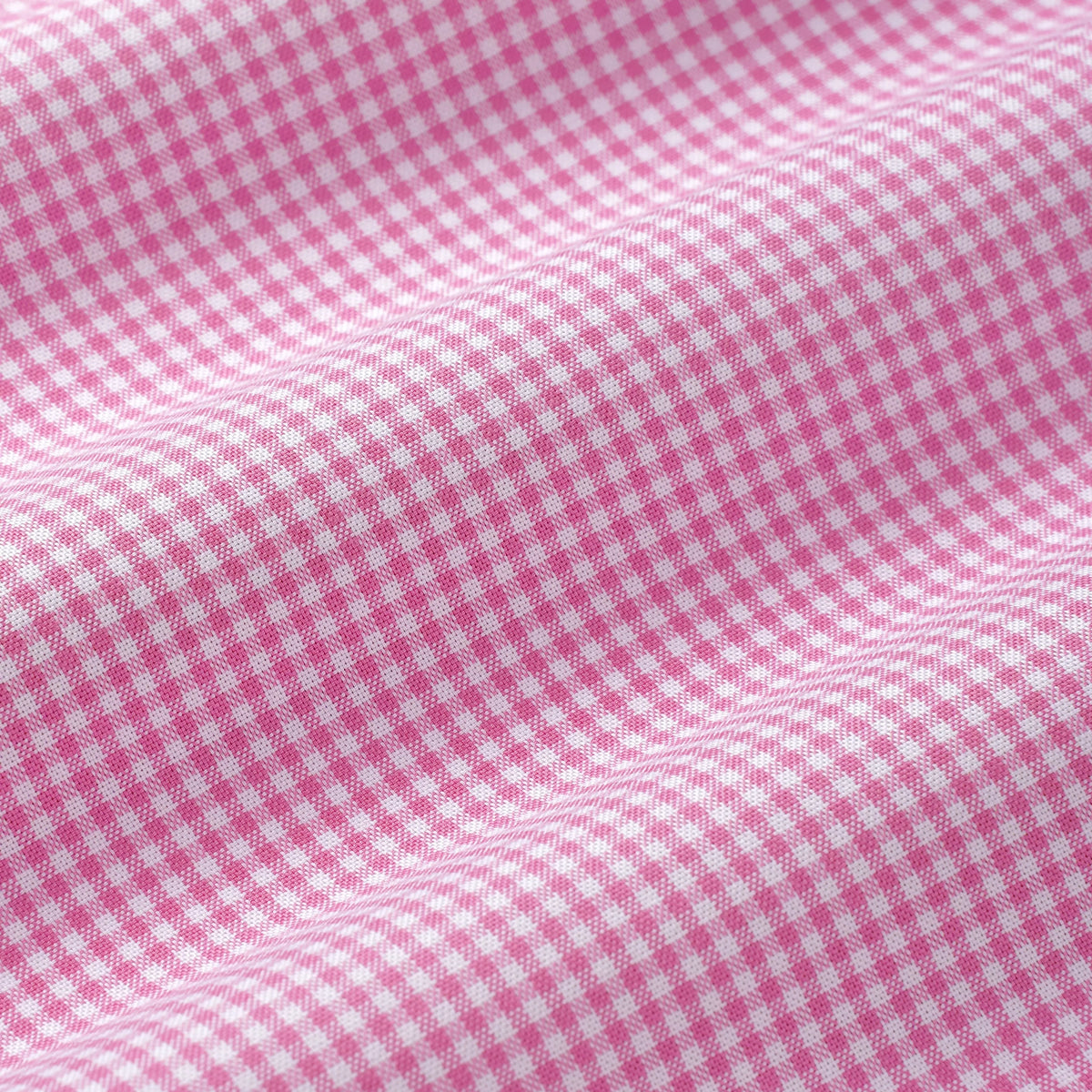Pink & White Slim Fit Micro Gingham Check Formal Shirt