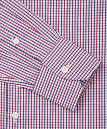 White & Multi Tailored Fit Gingham Twill Check Formal Shirt