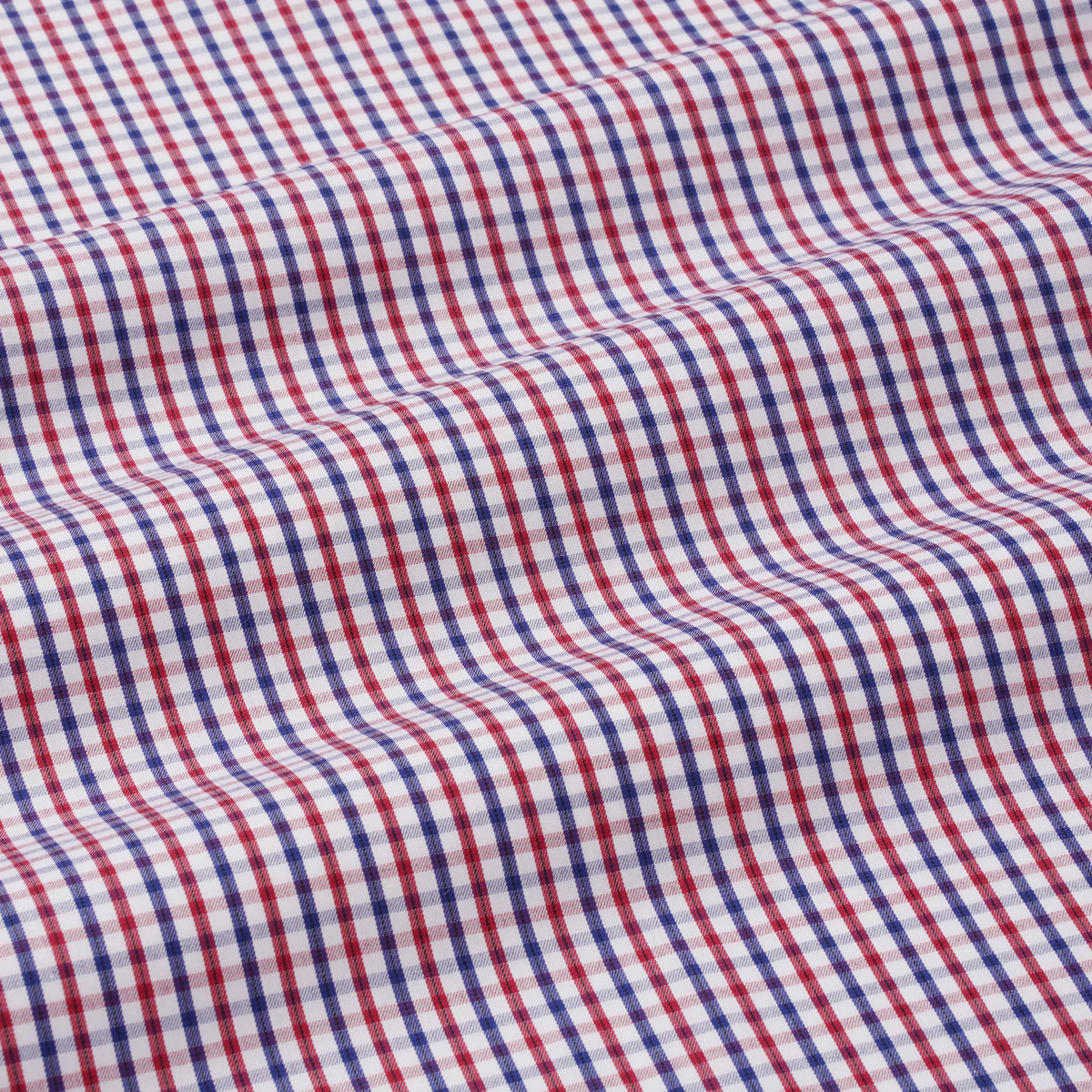 White & Multi Tailored Fit Gingham Twill Check Formal Shirt