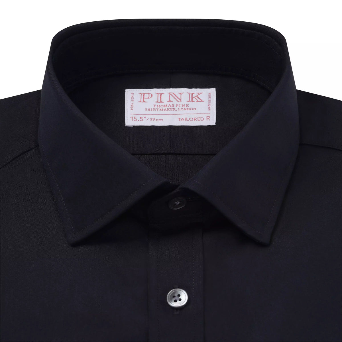 Dark Navy Tailored Fit Cotton Poplin Formal Shirt