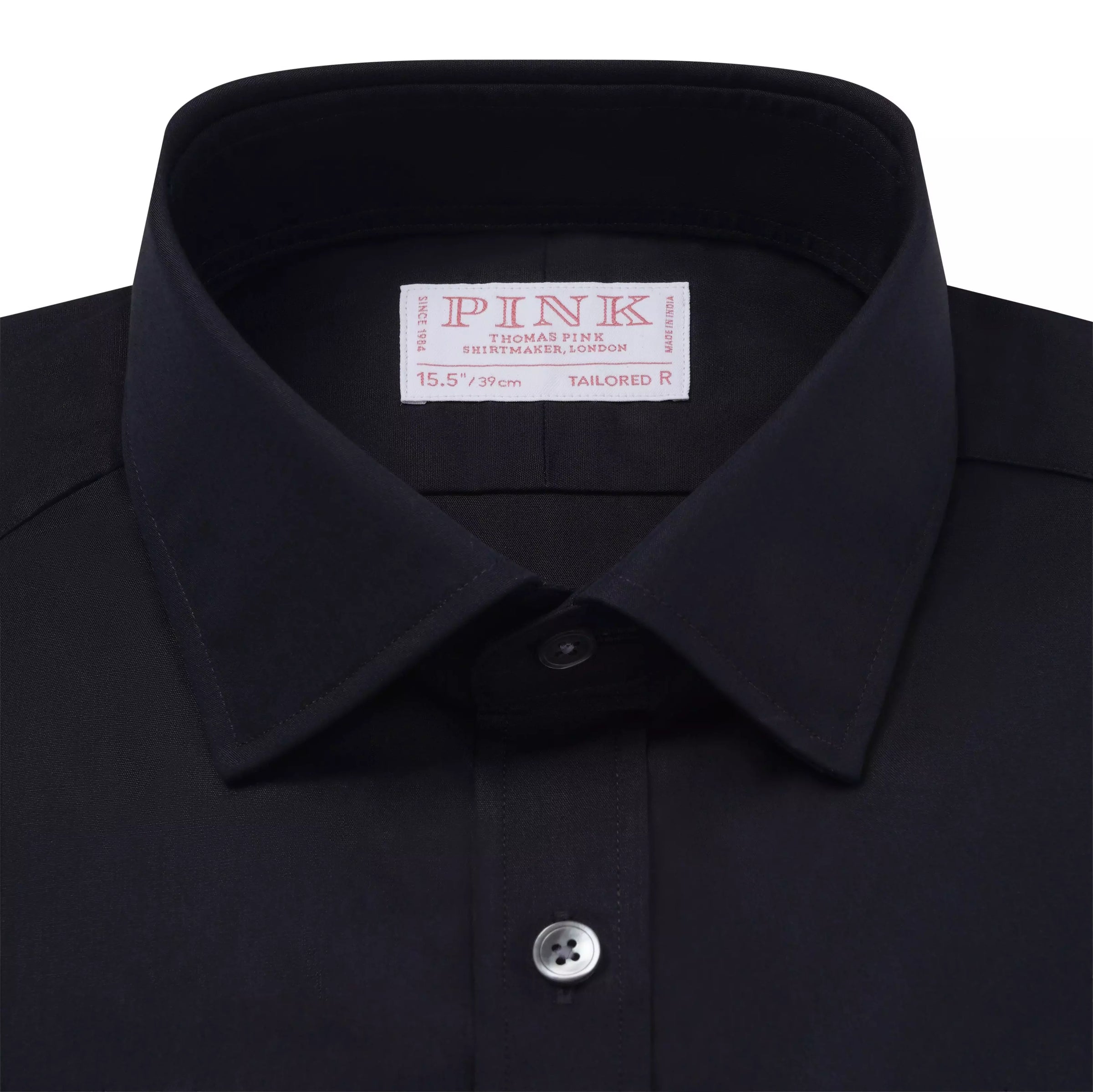 Dark Navy Tailored Fit Cotton Poplin Formal Shirt