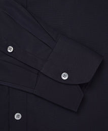 Dark Navy Tailored Fit Cotton Poplin Formal Shirt