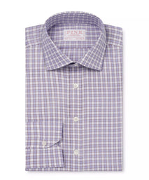 White & Multi Tailored Fit Multi Track Stripe Formal Shirt