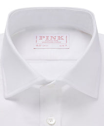 White Slim Fit Double Cuff Cotton Oxford Formal Shirt