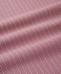 Deep Red & White Tailored Fit Thick Thin Needle Stripe Formal Shirt